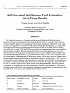 SelfContained SelfRescuer Field Evaluation SixthPhase Results 2000 ISRP