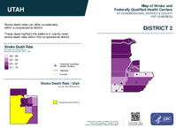 UT Congressional District 02 Stroke and Federally Qualified Health Centers Map 119th Congress
