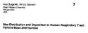 Size Distribution and Deposition in Human Respiratory Tract Particle Mass and Number