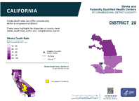 CA Congressional District 20 Stroke and Federally Qualified Health Centers Map 118th Congress