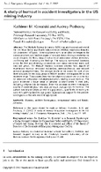 A Study of Burnout in Accident Investigators in the US Mining Industry