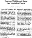 Analysis Of Mobility And Change In A Longitudinal Sample