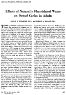 Effects of naturally fluoridated water on dental caries in adults