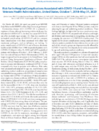 Risk for InHospital Complications Associated with COVID19 and Influenza  Veterans Health Administration United States October 1 2018May 31 2020