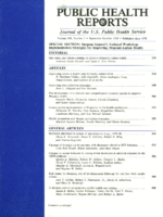 Public Health Reports  v 108 no 5 SeptemberOctober 1993  cover