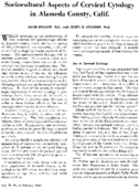 Sociocultural aspects of cervical cytology in Alameda County Calif