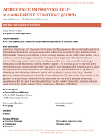 ADHERENCE IMPROVING SELFMANAGEMENT STRATEGY AIMS