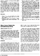 Where cancer patients die an epidemiologic study