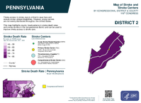 PA Congressional District 02 Stroke and Stroke Centers Map 119th Congress
