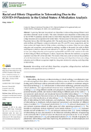Racial and ethnic disparities in teleworking due to the COVID19 pandemic in the United States a mediation analysis