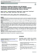 Simultaneous modeling of detection rate and exposure concentration using semicontinuous models to identify exposure determinants when leftcensored data may be a true zero