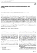 Analysis of Steel Prop Supports Subjected to Vertical and Lateral Loading