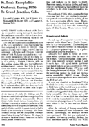 St Louis encephalitis outbreak during 1956 in Grand Junction Colo