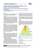 Recommendations for Syndromic Surveillance Using Inpatient and Ambulatory EHR Data