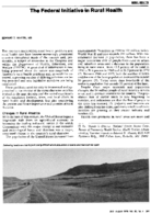 The federal initiative in rural health