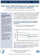 Motor Vehicle Traffic Death Rates by Sex Age Group and Road User Type United States 19992019