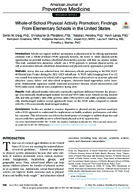 WholeofSchool Physical Activity Promotion Findings from Elementary Schools in the United States