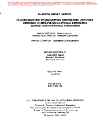Indepth survey report field evaluation of Cedarapids engineering controls designed to reduce occupational exposures during asphalt paving operations manufacturer Cedarapids Inc paving contractor Milestone Contractors paving location Tippecanoe County Indiana