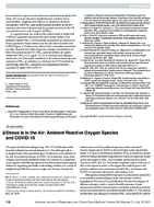 Stress is in the air ambient reactive oxygen species and COVID19