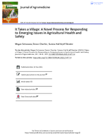 It Takes a Village A Novel Process for Responding to Emerging Issues in Agricultural Health and Safety