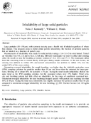 Inhalability of Large Solid Particles