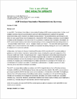 ACIP smallpox vaccination recommendations  summary