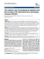 The mutation rate of mycobacterial repetitive unit loci in strains of M tuberculosis from cynomolgus macaque infection