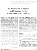 Fly production in treated and untreated privies
