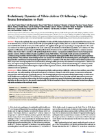 Evolutionary Dynamics of Vibrio cholerae O1 following a SingleSource Introduction to Haiti