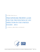 Preexposure prophylaxis for the prevention of HIV infection  2014  a clinical practice guideline