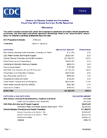 Centers for Disease Control and Prevention Fiscal Year 2015 Grants Summary Profile Report for Mississippi
