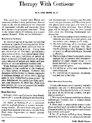 Therapy with cortisone