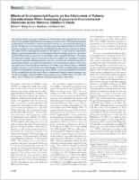 Effects of Environmental Agents on the Attainment of Puberty Considerations When Assessing Exposure to Environmental Chemicals in the National Childrens Study