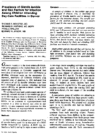 Prevalence of Giardia lamblia and risk factors for infection among children attending daycare facilities in Denver