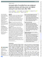 Increased Odds of Mortality from NonMalignant Respiratory Disease and Lung Cancer Are Highest Among US Coal Miners Born After 1939