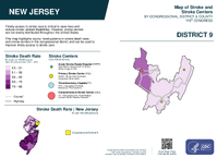 NJ Congressional District 09 Stroke and Stroke Centers Map 119th Congress