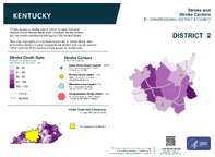 KY Congressional District 02 Stroke and Stroke Centers Map 118th Congress