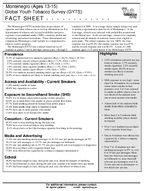 2004 Montenegro Ages 1315 Global Youth Tobacco Survey GYTS Fact Sheet