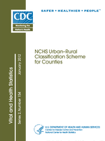NCHS UrbanRural Classification Scheme for Counties