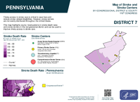 PA Congressional District 07 Stroke and Stroke Centers Map 119th Congress