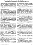 Planning for community health emergencies