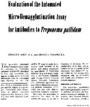 Evaluation of the automated microhemagglutination assay for antibodies to Treponema pallidum