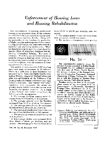 Enforcement of housing laws and housing rehabilitation