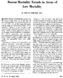 Recent mortality trends in areas of low mortality