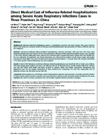 Direct Medical Cost of InfluenzaRelated Hospitalizations among Severe Acute Respiratory Infections Cases in Three Provinces in China