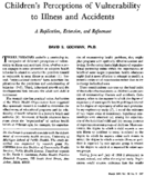 Childrens perceptions of vulnerability to illness and accidents A replication extension and refinement