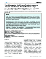 Use of Geospatial Modeling to Predict Schistosoma mansoni Prevalence in Nyanza Province Kenya