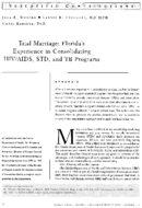 Trial marriage Floridas experience in consolidating HIVAIDS STD and TB programs