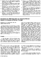 Directions for AIDS education for Hispanic women based on analyses of survey findings