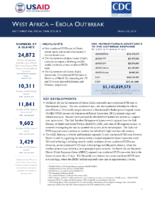West Africa  Ebola Outbreak Fact Sheet 26 Fiscal Year FY 2015